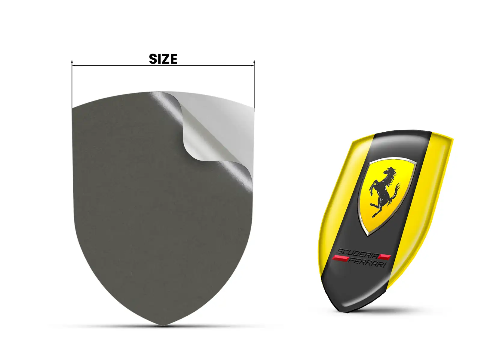 Ferrari Silikonsticker S Logo Hochwertig Professionell